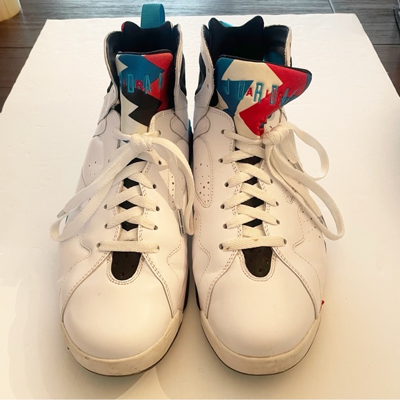 Jordan 7 Size 11 Retro Orion 2011 White & Blue 304775 105 Mid Top Sneakers Mens - Picture 3 of 8